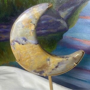 Ocean Jasper Moon with Stand